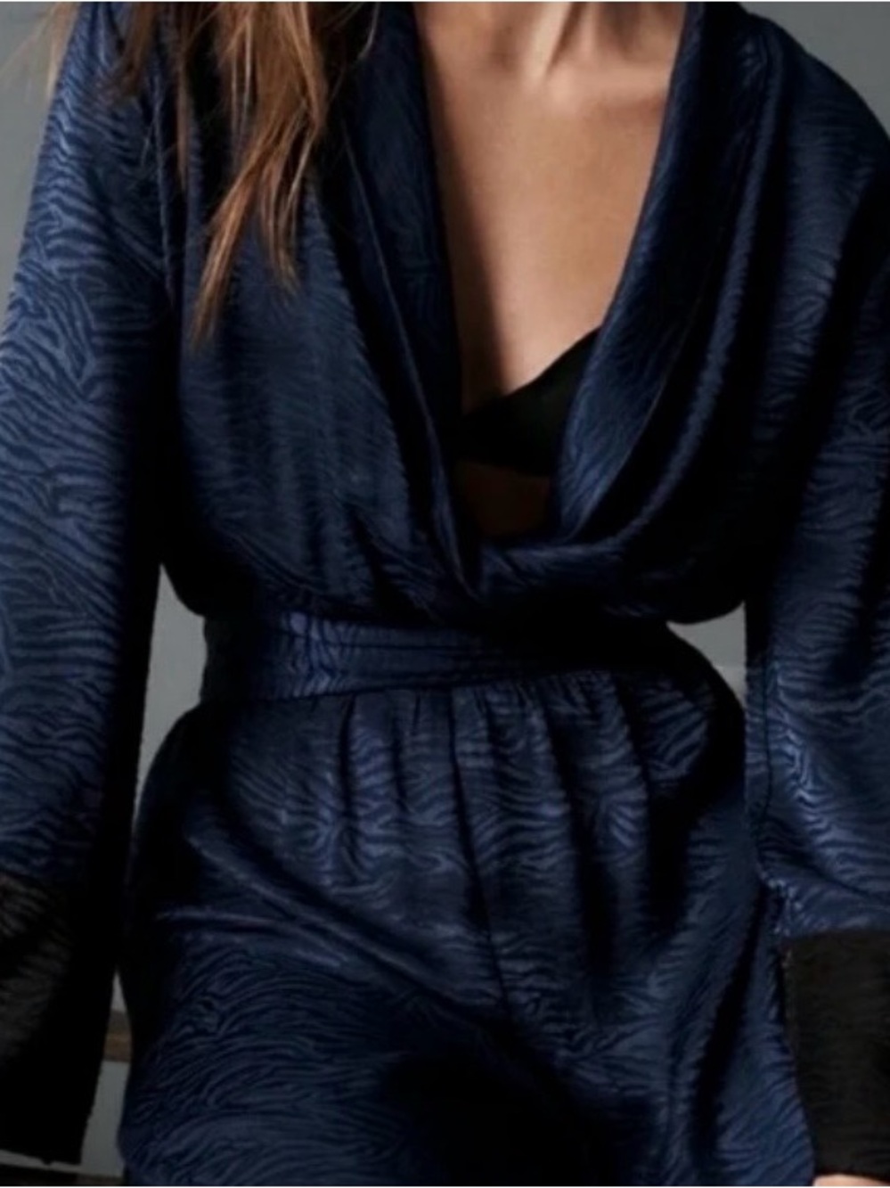 Victoria’s Secret Zebra Jumpsuit "Ensign Blue"
Size Small